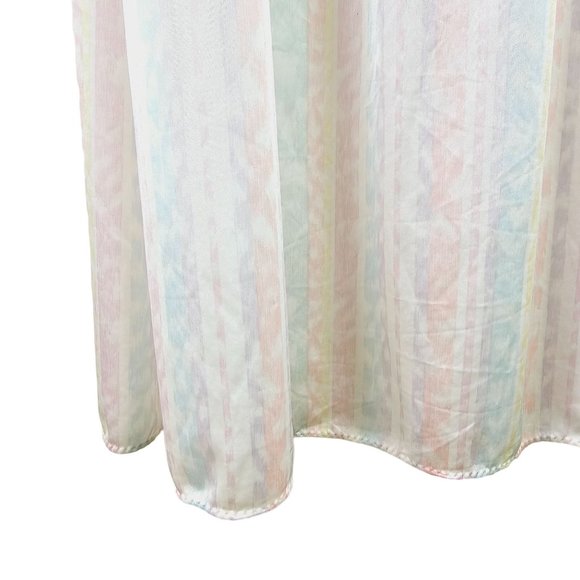 Vintage Vanity Fair Striped V-Neck Spaghetti Strap Silky Night Gown, USA, Sz M - Picture 8 of 8